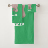 キュートなサーベル歯付きタイガー・スミロドン漫画 バスタオルセット (インサイチュ)