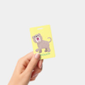 キュートなサーベル歯付きタイガー・スミロドン漫画 バッジ (手持ち)