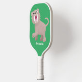 キュートなサーベル歯付きタイガー・スミロドン漫画 ピックルボールラケット (左)