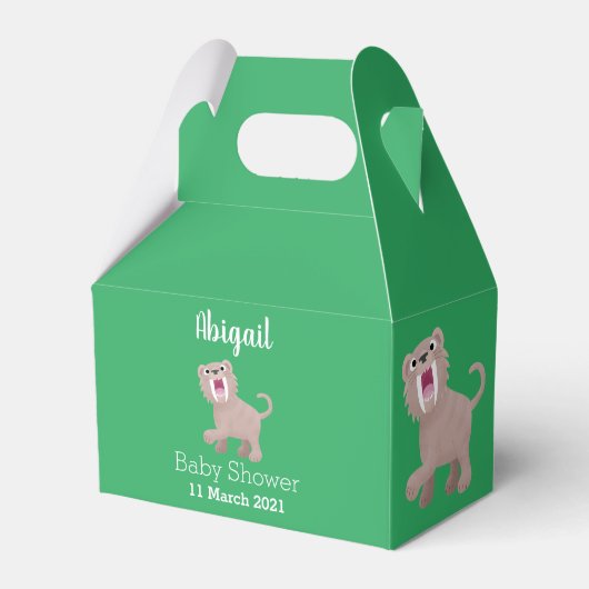 キュートなサーベル歯付きタイガー・スミロドン漫画 フェイバーボックス (正面サイド)