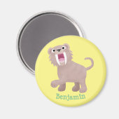 キュートなサーベル歯付きタイガー・スミロドン漫画 マグネット (正面/裏面)