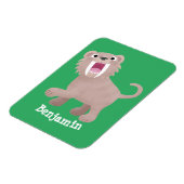 キュートなサーベル歯付きタイガー・スミロドン漫画 マグネット (左側)