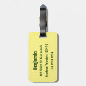 キュートなサーベル歯付きタイガー・スミロドン漫画 ラゲッジタグ (裏面縦)