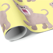 キュートなサーベル歯付きタイガー・スミロドン漫画 ラッピングペーパー (ロールコーナー)