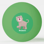 キュートなサーベル歯付きタイガー・スミロドン漫画 卓球ボール (裏面)