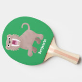 キュートなサーベル歯付きタイガー・スミロドン漫画 卓球ラケット (横)