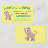 キュートなサーベル歯付きタイガー・スミロドン漫画 名刺 (正面/裏面)