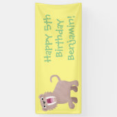 キュートなサーベル歯付きタイガー・スミロドン漫画 横断幕 (縦)