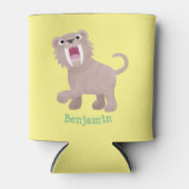 キュートなサーベル歯付きタイガー・スミロドン漫画 缶クーラー (正面)