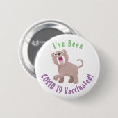 キュートなサーベル歯付きタイガー・スミロドン漫画 缶バッジ (正面&裏面)