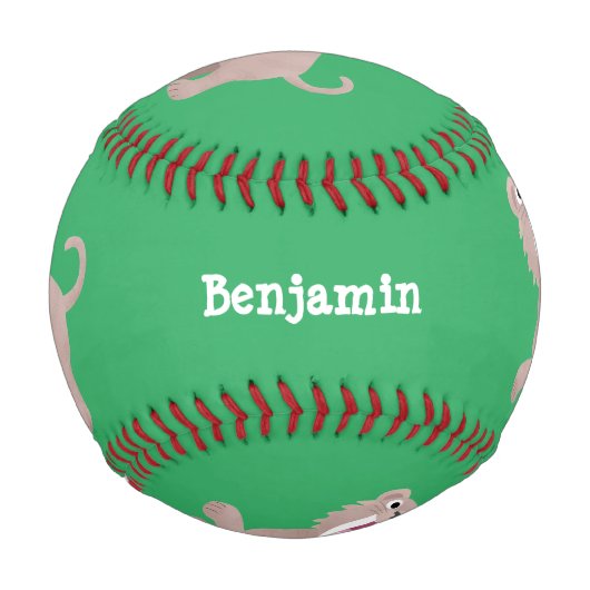 キュートなサーベル歯付きタイガー・スミロドン漫画 野球ボール (裏面)