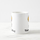 キュートなシェフとボウタイとサービングトレイ コーヒーマグカップ (中央)