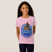 キュートなシスターザウルス ディノガール 姉妹 ファン デザイン Tシャツ (正面フル)