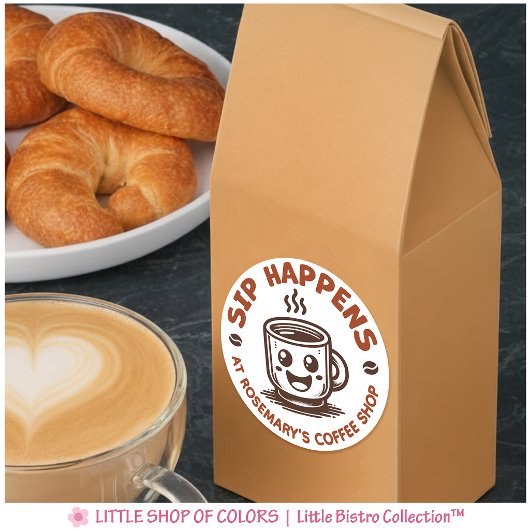 キュートなシップハプンズ コーヒーテーマ ラウンドシール