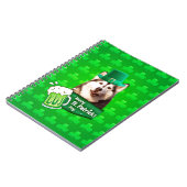 キュートなシベリアのハスキードッグハットセントパトリックの日 ノートブック (左側)