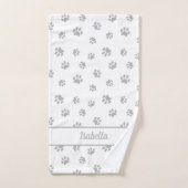 キュートなシルバーグレーププリントパーソナライズされた バスタオルセット (ハンドタオル)