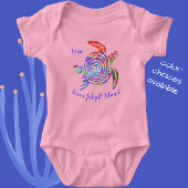 キュートなジキル島グルジアカラフルウミガメ ベビーボディスーツ