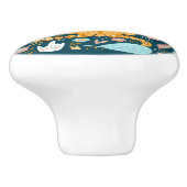 キュートなジャングルのチェータの装飾 セラミックノブ (側面)