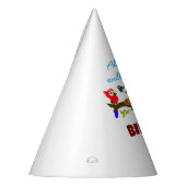 キュートなジャングルバーズオンザツリーバード誕生日 パーティーハット (左)