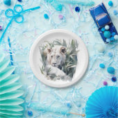 キュートなジャングルライオンパーティー ペーパープレート (パーティー)