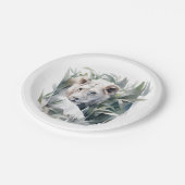 キュートなジャングルライオンパーティー ペーパープレート (アングル)