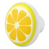 キュートなジューシーな柑橘系レモン熱帯フルーツスライス セラミックノブ (右)