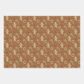 キュートなジンジャーパンベーキングパターンクリスマス ラッピングペーパーシート (正面2)