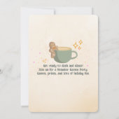 キュートなジンジャーブレアホリデークリスマスパーティの招待状 招待状 (裏面)