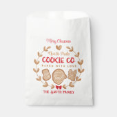 キュートなジンジャーブレッドのクッキーのクリスマス フェイバーバッグ (正面)