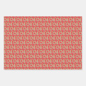 キュートなジンジャーブレッドのクリスマスフェスティバル ラッピングペーパーシート (正面2)