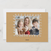 キュートなジンジャーブレッドのメリークリスマスマルチフォト シーズンカード (裏面)