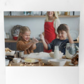 キュートなジンジャーブレッドのメリークリスマスマルチフォト 三つ折りクリスマスカード (内部最初)