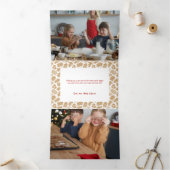 キュートなジンジャーブレッドのメリークリスマスマルチフォト 三つ折りクリスマスカード (内部)