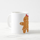 キュートなジンジャーブレッドの女性お辞儀 コーヒーマグカップ (正面左)