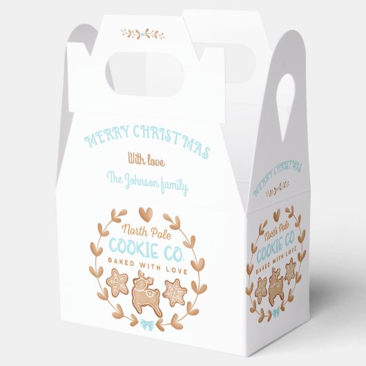 キュートなジンジャーブレッドクリスマスクッキー交換 フェイバーボックス (オープン)