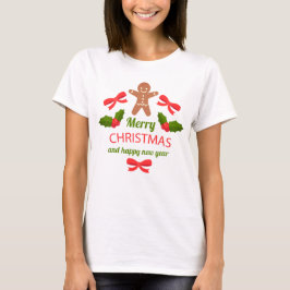キュートなジンジャーブレッドファミリー クリスマスTシャツ USA Tシャツ