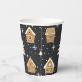 キュートなジンジャーブレッドヴィレッジモアツリーズブルークリスマス 紙コップ (右)