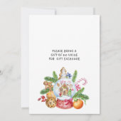 キュートなジンジャーブレッ表現ドリトルクリスマスパーティー 招待状 (裏面)