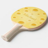 キュートなスイスチーズパーソナライズされた穴 卓球ラケット (正面アングル)
