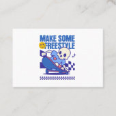 キュートなスカルのスケートボード 名刺 (正面)