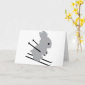 キュートなスキー場スノースキー カード (黄色い花)