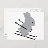 キュートなスキー場スノースキー ポストカード (正面/裏面)