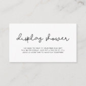 キュートなスクリプトディスプレイシャワー エンクロージャーカード (正面)