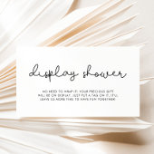 キュートなスクリプトディスプレイシャワー エンクロージャーカード