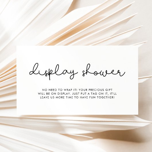 キュートなスクリプトディスプレイシャワー エンクロージャーカード