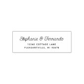 キュートなスクリプト結婚差出人住所 セルフインキングスタンプ (デザイン)