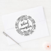 キュートなスクールカウンセラーへのギフト ラウンドシール (封筒)