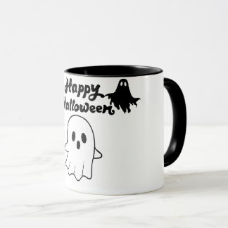 キュートなスケアリーゴースト ハッピー ハロウィン コーヒーマグ マグカップ