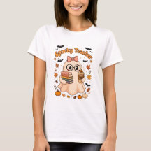 キュートなスケアリー先生のハロウィンTシャツ 幽霊の先生