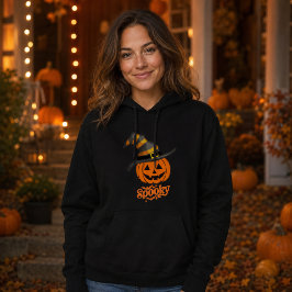 キュートなスケアリー・パンプキン・ウィッチハット 女性用ハロウィン パーカ